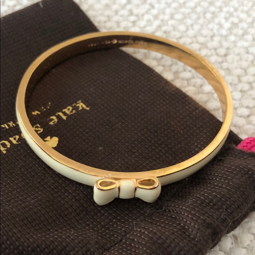 Kate Spade Gold and Cream Bow Bracelet